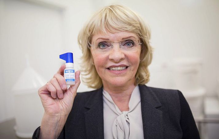 Dr. Ágústa Guðmundsdóttir segir sænska lyfsala sýna úðabrúsanum mikinn áhuga.