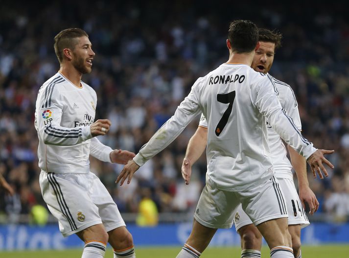 Sergio Ramos er hæstánægður með samherja sinn Cristiano Ronaldo.
