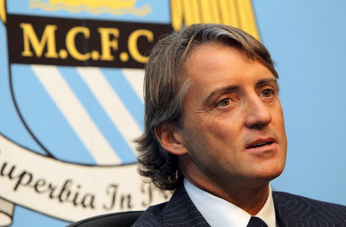 Roberto Mancini, stjóri City.