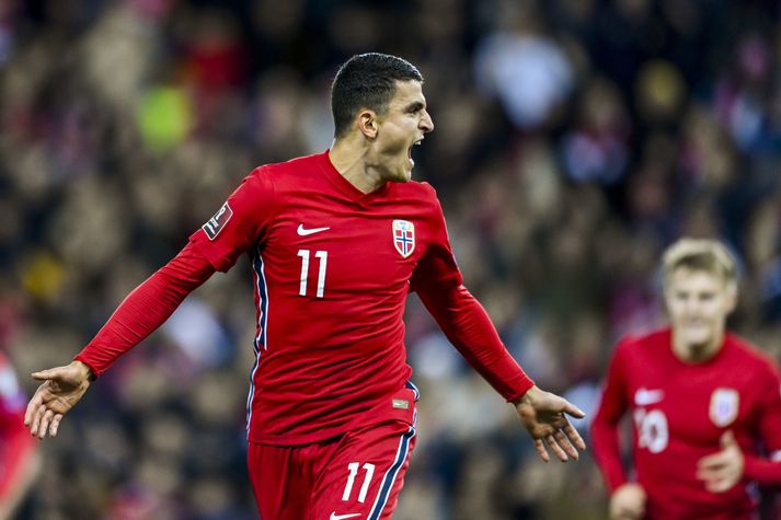 Mohamed Elyounoussi var hetja Noregs í kvöld.