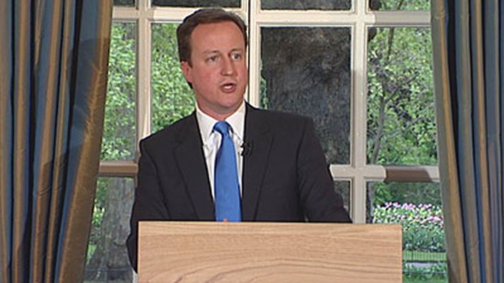 David Cameron, leiðtogi Íhaldsflokksins.