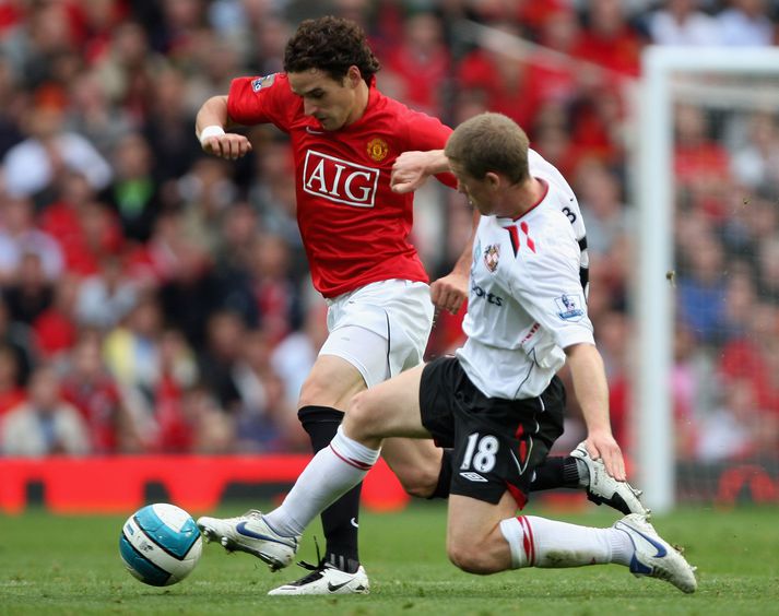 Hargreaves í leik með Manchester United.