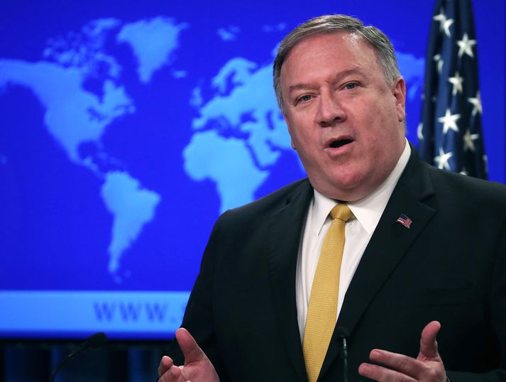 Mike Pompeo, utanríkisráðherra Bandaríkjanna, var ómyrkur í máli á Twitter fyrr í dag.