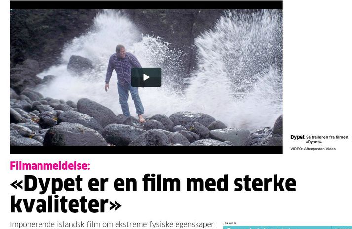 Talsvert hefur verið fjallað um Djúpið í norskum fjölmiðlum.