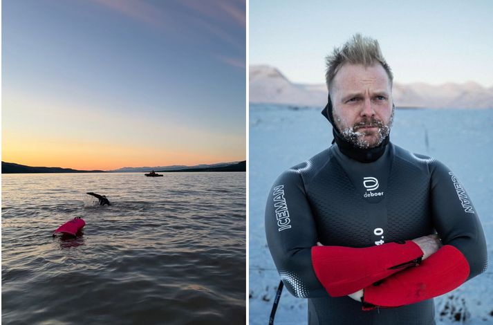 Sigurgeir hefur synt yfir Ermasund til styrktar Píeta samtökunum en það er um 30 kílómetra langt sund.