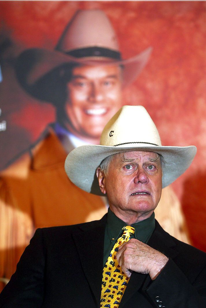 Larry Hagman fór með hlutverk JR í sápuóperunni Dallas.