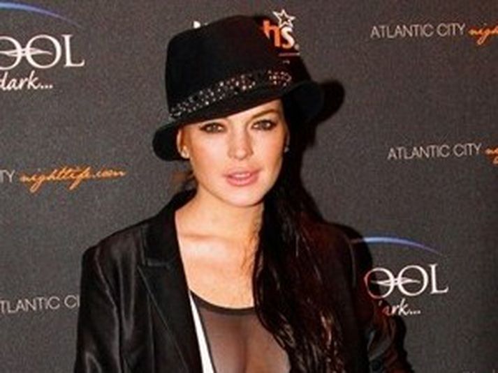 Lindsay Lohan hafði áhyggjur af pabba sínum. Mynd/ AFP.