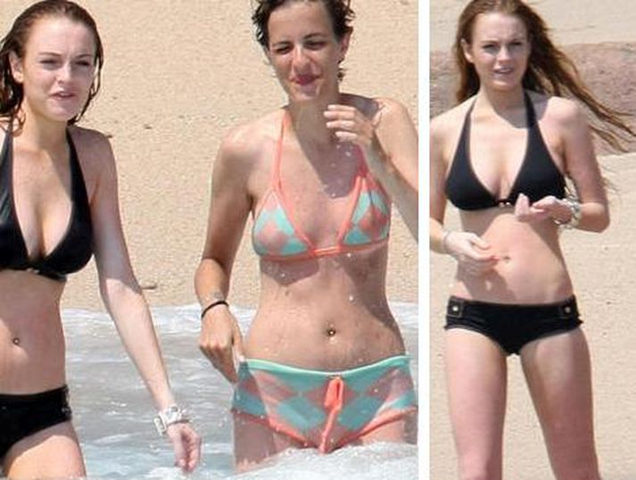 Lindsay og Samantha í Mexíkó.