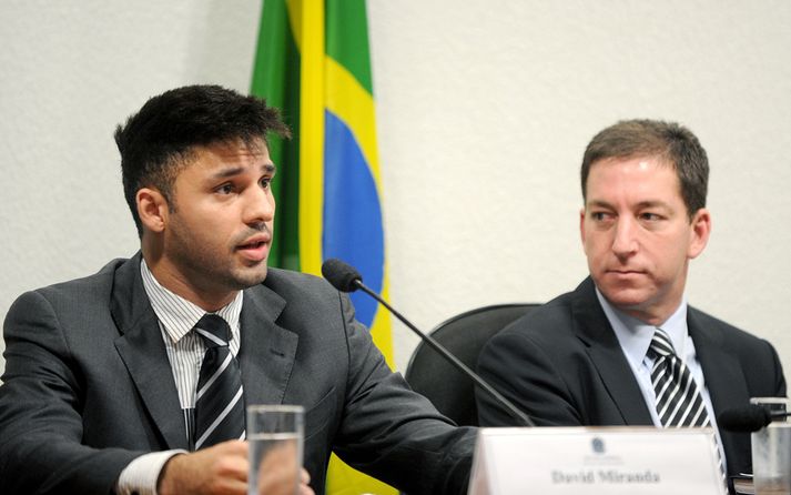 David MIranda og Glenn Greenwald.