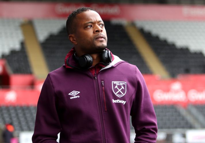 Swansea City v West Ham United - Premier League SWANSEA, WALES - MARCH 03: Patrice Evra of West Ham United arrives prior to the Premier League match between Swansea City and West Ham United at Liberty Stadium on March 3, 2018 in Swansea, Wales. (Photo by Christopher Lee/Getty Images)