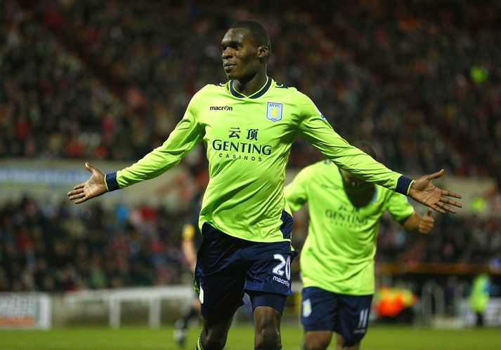 Christian Benteke skoraði tvö mörk fyrir Aston Villa í kvöld.