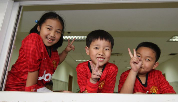 Þessi þrjú héldu með Manchester United.
