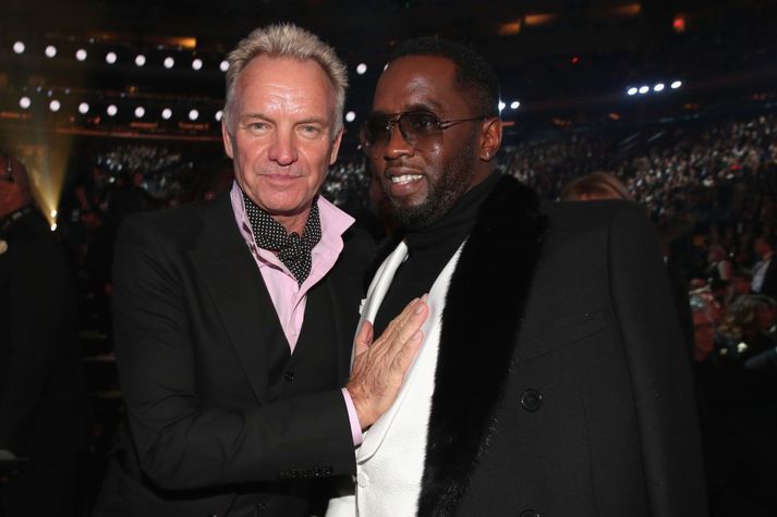 Sting og Diddy saman á Grammy-hátíðinni 2018.