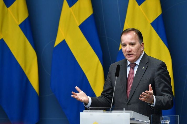 Stefan Löfven, forsætisráðherra Svíþjóðar, var með skýr skilaboð til þjóðar sinnar á fréttamannafundi í dag.