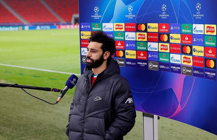 Mo Salah í viðtali við BT Sport eftir sigurinn í Búdapest í kvöld.