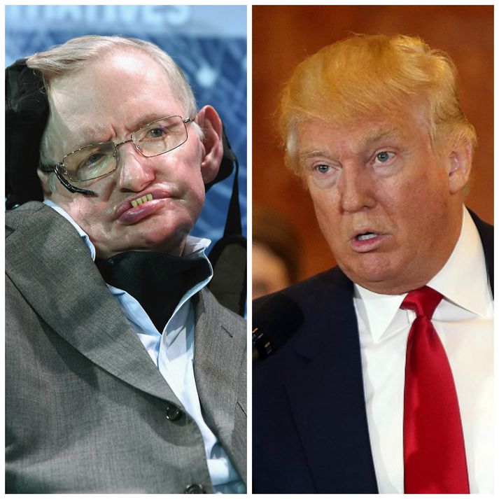 Stephen Hawking botnar ekkert í Donald Trump.