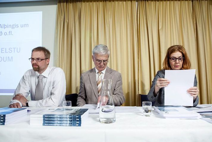 Niðurstöður sláandi Skýrsla rannsóknarnefndar Alþingis um starfsemi Íbúðalánasjóðs var kynnt á blaðamannafundi í Oddfellow húsinu í gær.