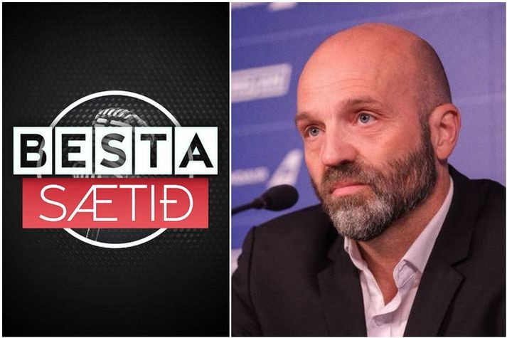 Arnar Gunnlaugsson landsliðsþjálfari fagnaði stigi í Tallinn í gær.