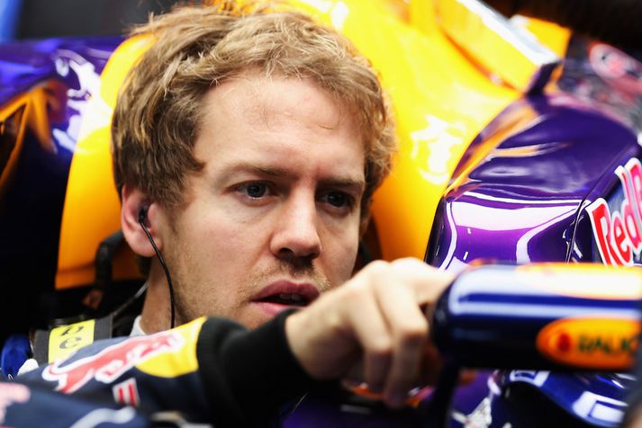Sebastian Vettel var ekki ánægður.