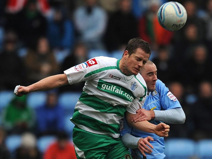 Heiðar Helguson í leiknum í dag.