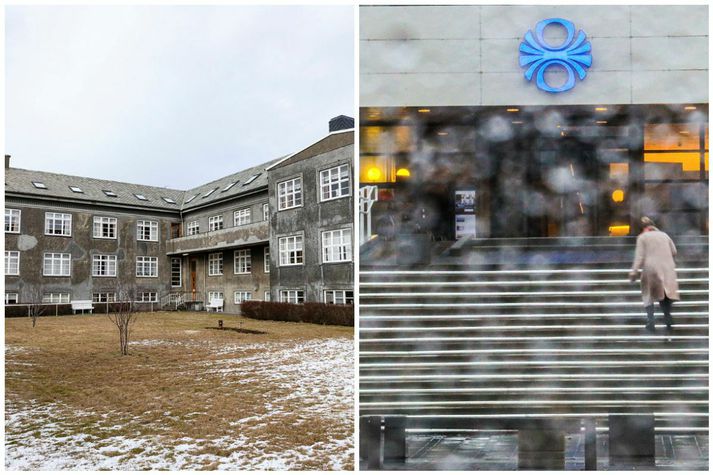 Á myndinni er hjúkrunarheimilið Grund og höfuðstöðvar RÚV í Efstaleiti.