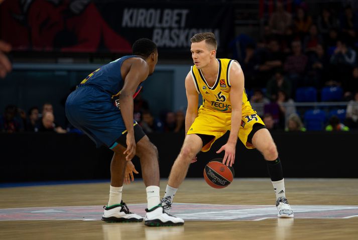 Martin Hermannsson í leik með Alba Berlín í EuroLeague í vetur.