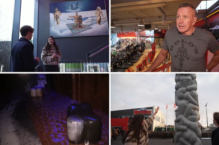 Listaverkin eru fjölmörg í World Class, Laugum. 