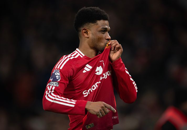 Amad Diallo bjargaði Manchester United fyrir horn í dag