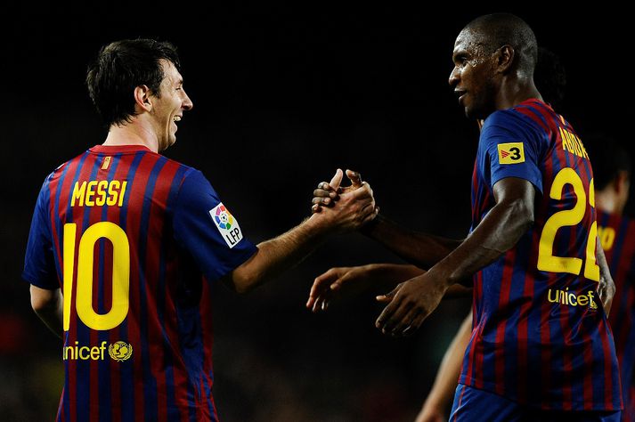 Messi fagnar um helgina.
