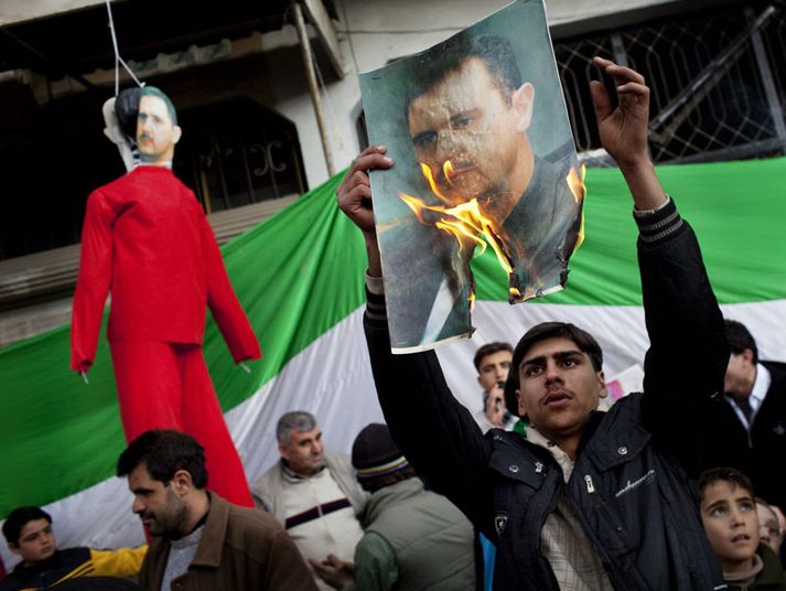 Það ríkir mikil reiði í Sýrlandi eftir aðgerðir  forseta landsins, Bashar al-Assad.