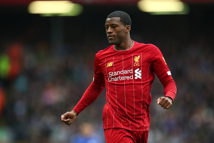 Wijnaldum í leiknum gegn Leicester um helgina.