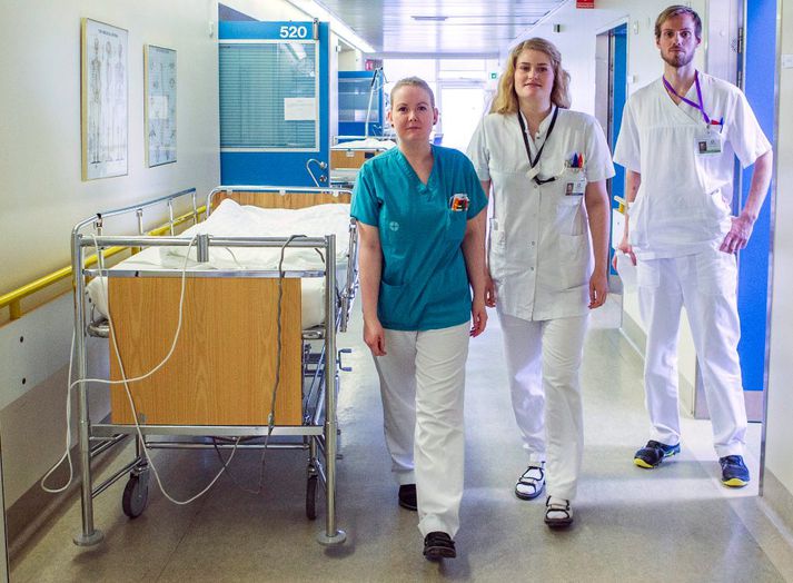 Hjúkrunarfræðingar á B5, bæklunardeild Landspítalans. 