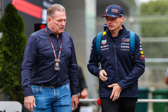 Jos Verstappen með syni sínum, Formúlu 1 ökuþórnum Max Verstappen