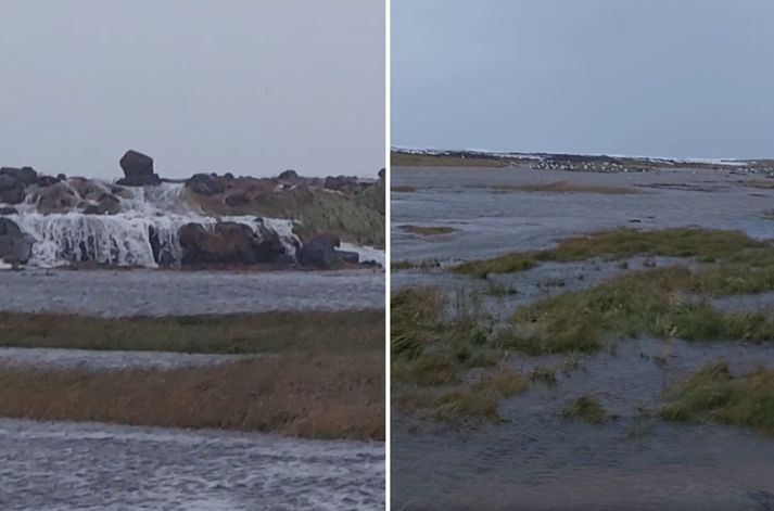 Ljóst er að Kirkjubólsvöllur í Sandgerði hefur orðið fyrir miklum skemmdum.