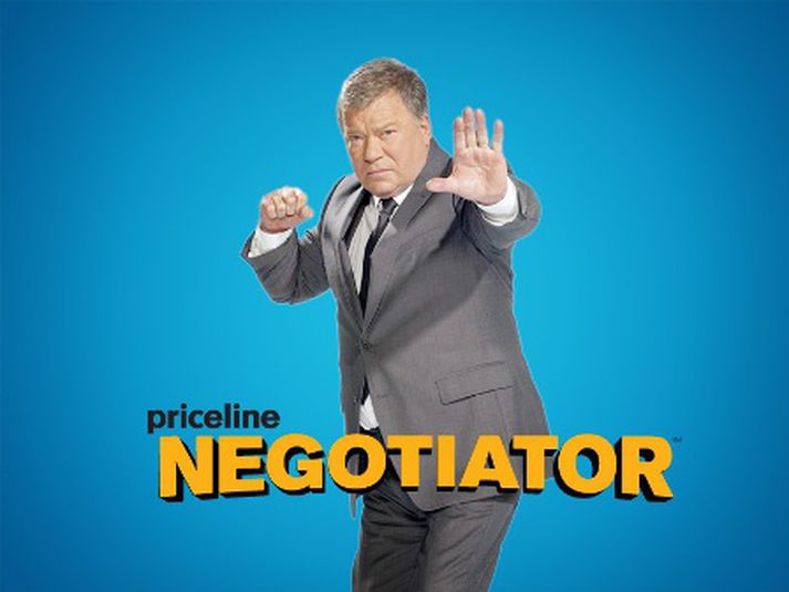 Shatner vígalegur í hlutverki samningamannsins.