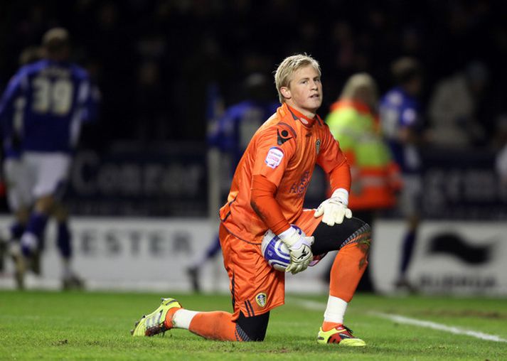 Kasper Schmeichel, markvörður Leeds.