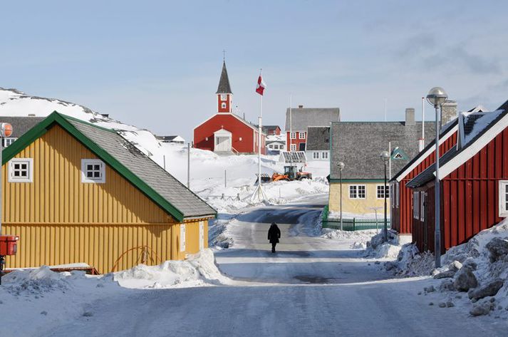 Báturinn sökk við vesturströnd Grænlands. Myndin tengist fréttinni ekki beint.