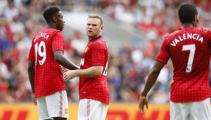 Welbeck, Rooney og Valencia ræða málin í Noregi í dag.