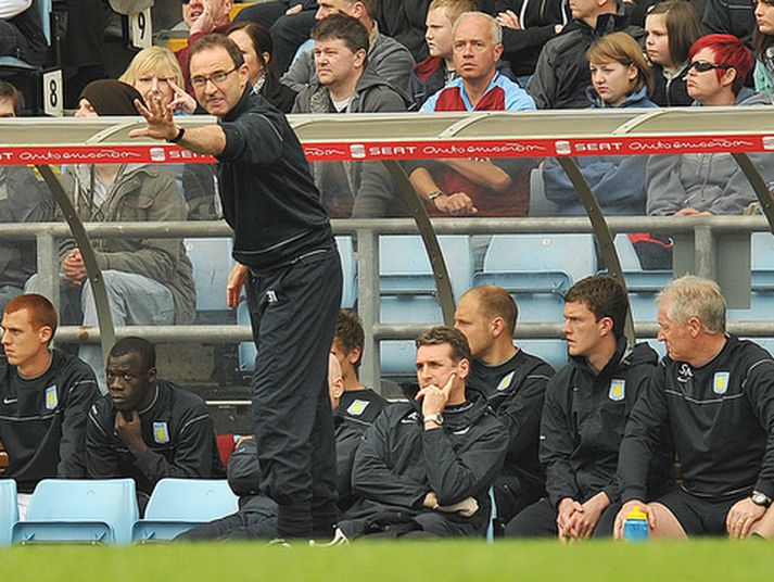 Martin O'Neill, stjóri Aston Villa.