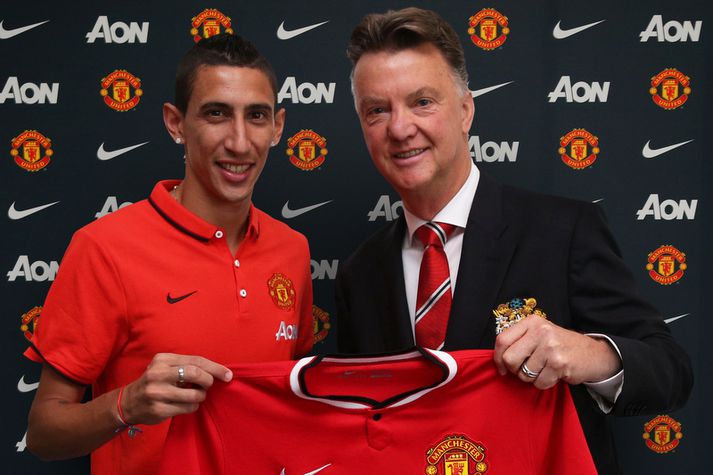 Angel Di Maria og Louis van Gaal.