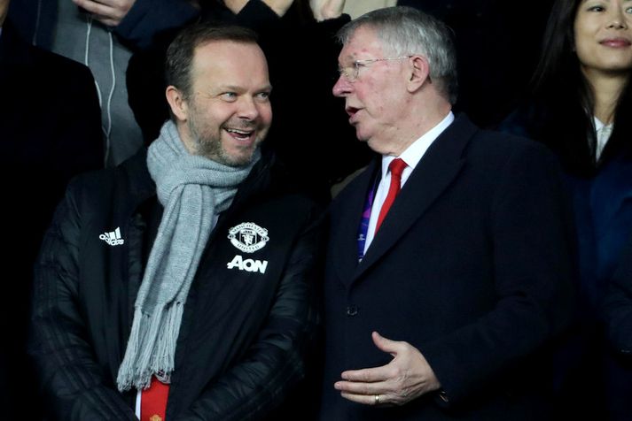 Ed Woodward með Sir Alex Ferguson á leik hjá Manchester United.