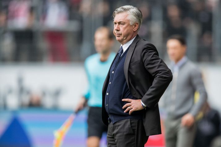 Carlo Ancelotti var ósáttur með sína menn eftir leikinn gegn Frankfurt.