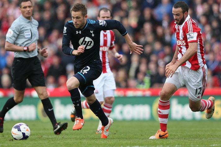 Gylfi Þór Sigurðsson í leik gegn Stoke.
