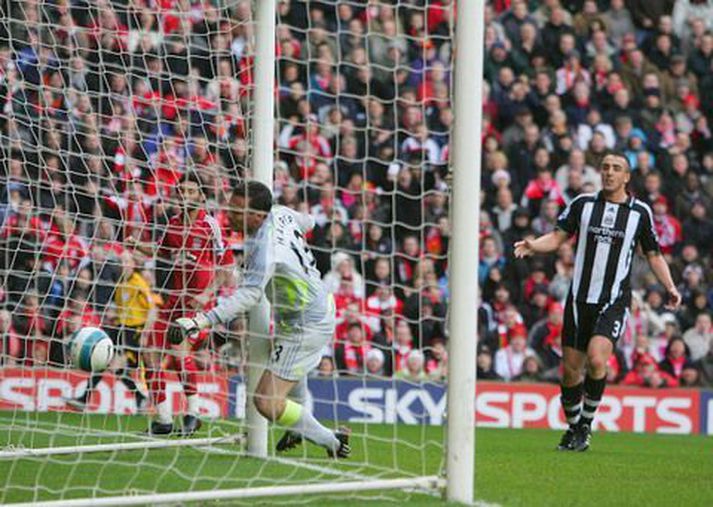 Harper í einum af þeim 111 leikjum sem hann hefur spilað fyrir Newcastle.