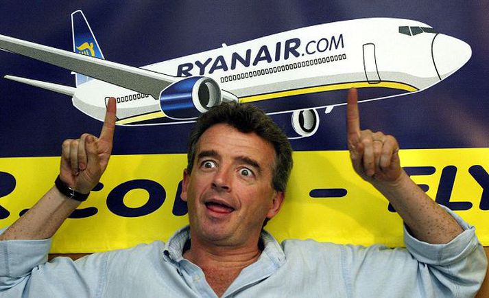 Ryanair Michael O‘Leary, forstjóri írska lággjaldaflugfélagsins Ryanair, hefur ástæðu til að gleðjast enda var hagnaður flugfélagsins talsvert yfir væntingum greinenda.