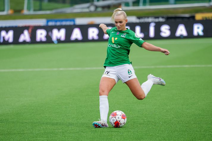Andrea Rut Bjarnadóttir átti góðan leik fyrir Blika í dag. 