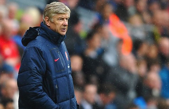 Arsene Wenger á hliðarlínunni í dag.