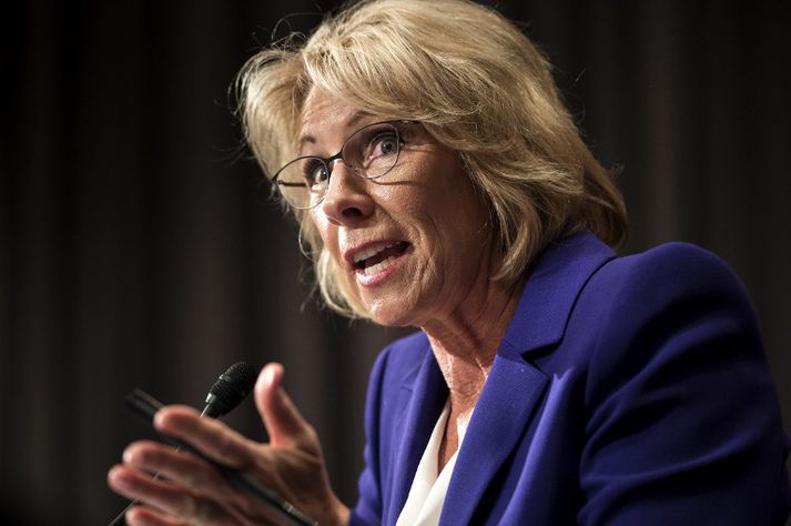 Betsy DeVos hefur lengi dælt peningum í Repúblikanaflokksins.