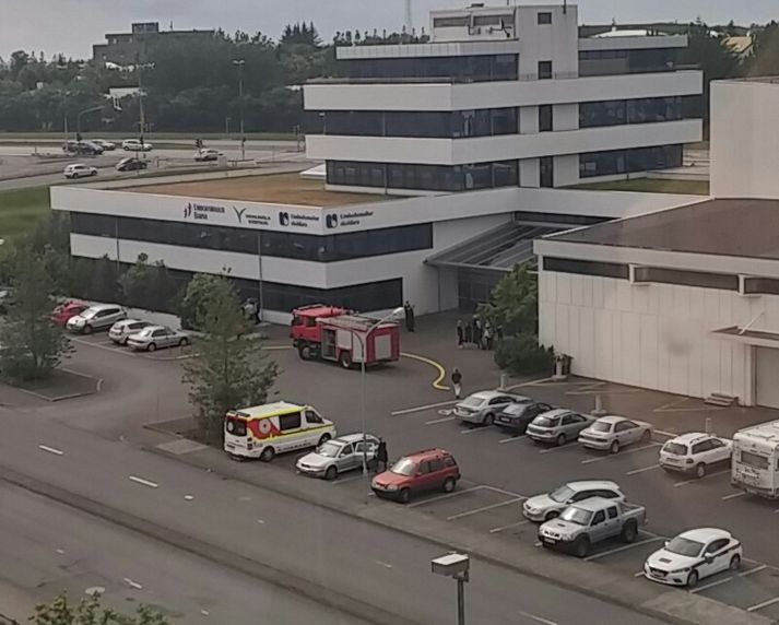 Slökkviliðið var kallað út til að aðstoða við að reykræsta.