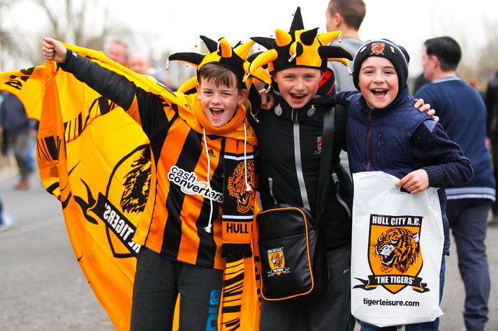 Framtíðarstuðningsmenn Hull City.